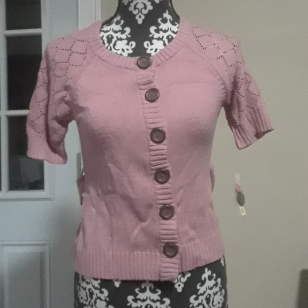Purple Button down cardigan. Size L
